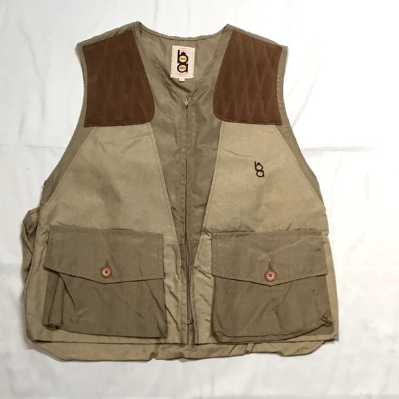 Vintage Bob Allen Brown Hunting Shooting Vest Mens Large USA Made Skeet Trap - Picture 1 of 5